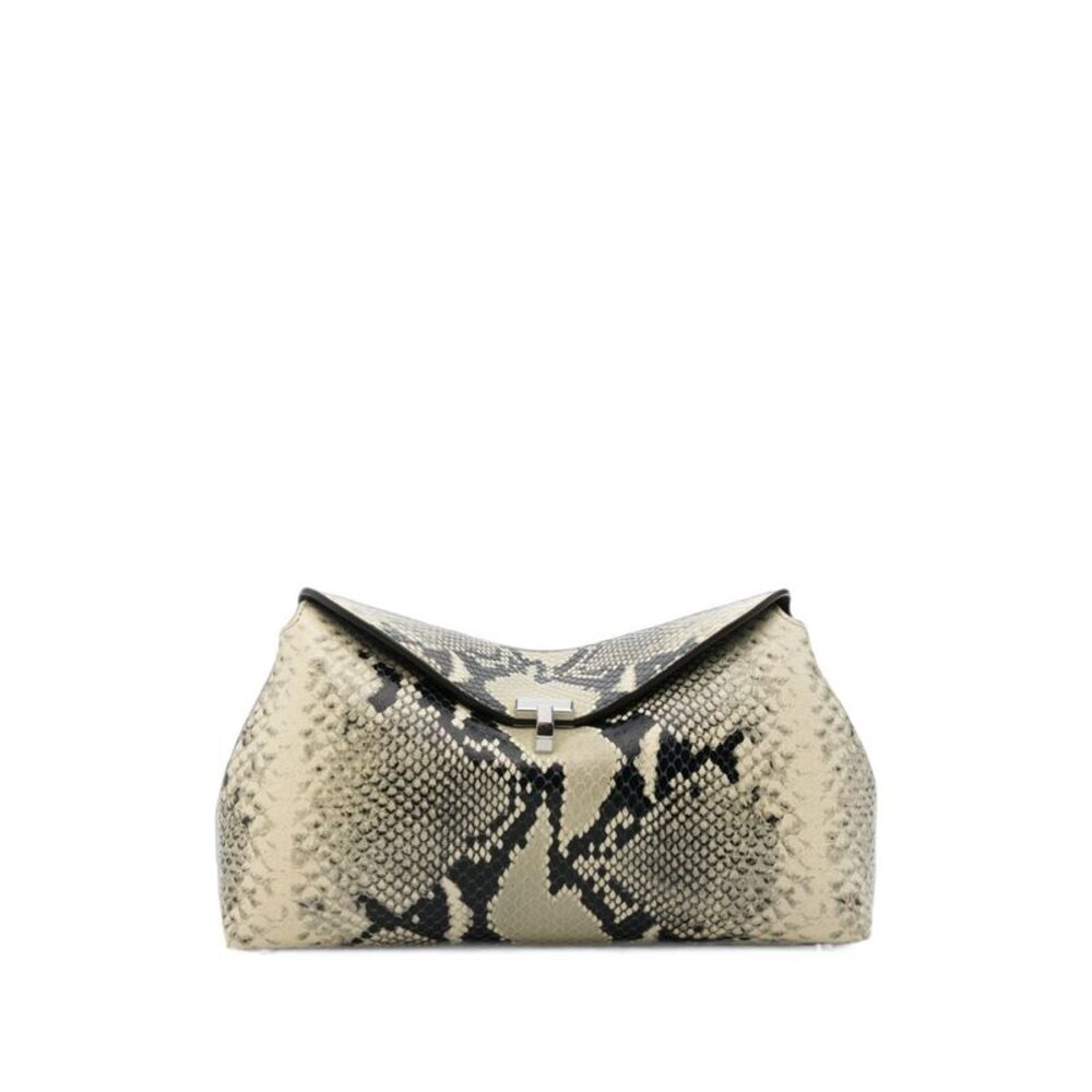 Toteme Women T-Lock Leather Clutch